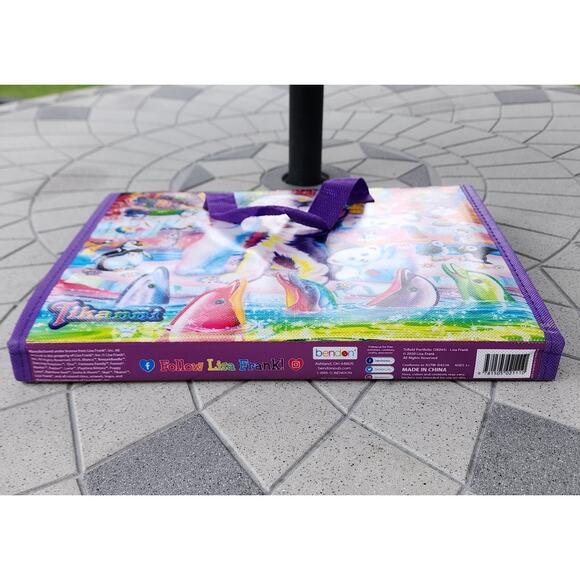 Lisa Frank Vibrant Multicolor Tikanni Wolf Art Activity Tri Fold Binder Set - Picture 12 of 13